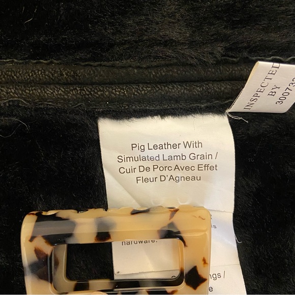 DANIER leather, brushed suede Sherpa style jacket - Picture 5 of 6